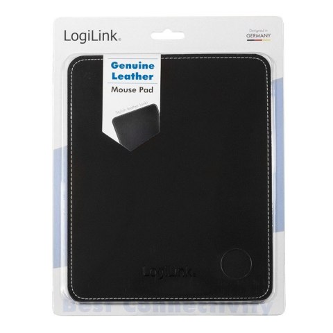 LogiLink Podkładka pod mysz, skórzany design, czarna