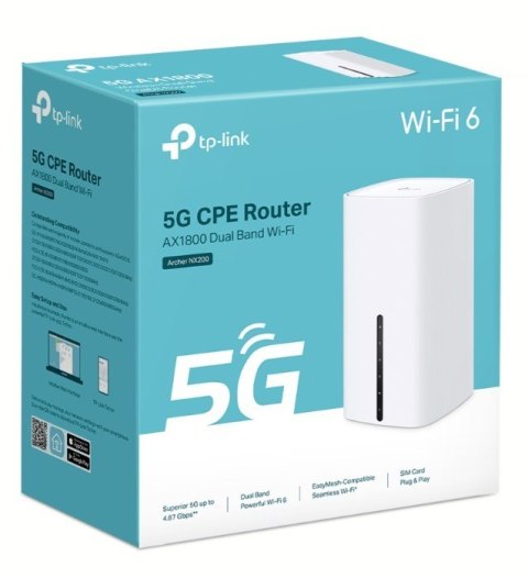 TP-LINK Router 5G AX1800 Archer NX210 WiLessDual Band Gigabit Build-In 5G Modem