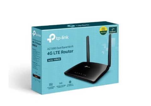 TP-LINK Router 	Archer MR402 AC1200 Wireless Dual Band 4G LTE Build-In 150Mbps 4G LTE Modem