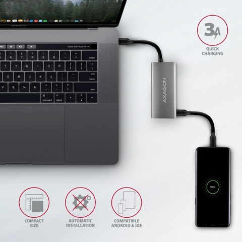 AXAGON HMC-4G2 Hub USB-C 4-portowy, 10Gbps, 2x USB-A, 2x USB-C, aluminiowy, kabel 13 cm