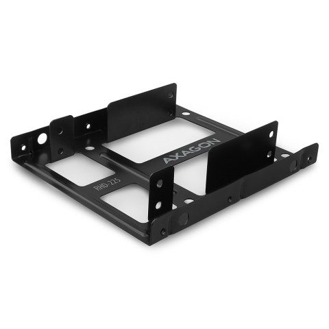 AXAGON RHD-225 Ramka montażowa do zatoki 3,5" na 2x dysk 2,5" HDD/SSD, stalowa, śruby w zestawie, czarna