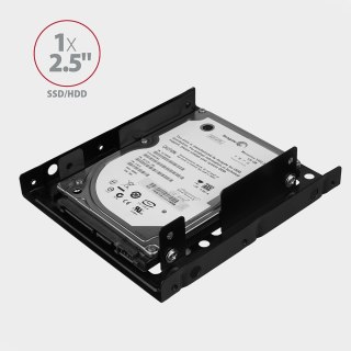 AXAGON RHD-225 Ramka montażowa do zatoki 3,5" na 2x dysk 2,5" HDD/SSD, stalowa, śruby w zestawie, czarna