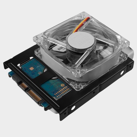 AXAGON RHD-225 Ramka montażowa do zatoki 3,5" na 2x dysk 2,5" HDD/SSD, stalowa, śruby w zestawie, czarna