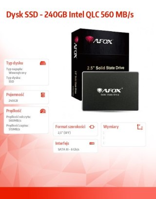 AFOX Dysk SSD - 240GB QLC 520 MB/s