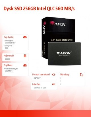 AFOX Dysk SSD 256GB QLC 560 MB/s