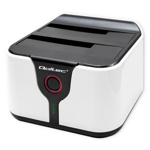 Qoltec QOLTEC STACJA DOKUJĄCA DO DYSKÓW HDD SSD 2.5" 3.5" | SATA III | USB 3.0 | SUPER SPEED 5GB/S | Z FUNKCJĄ KLONOWANIA OFFLINE