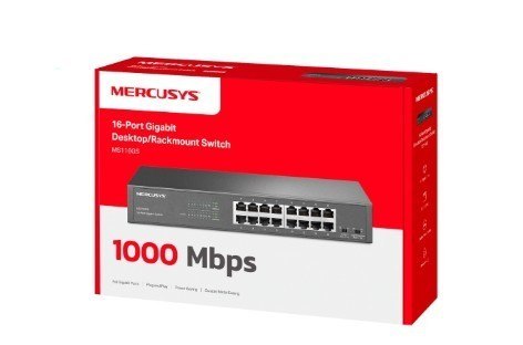 TP-LINK Przełącznik Mercusys 16-Port Gigabit Desktop/Rackmount Switch PORT: 16× Gigabit RJ45 Ports MS116GS