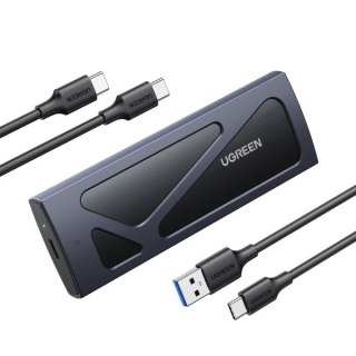 UGREEN Obudowa Ugreen CM578 15512 na dysk M.2 NVMe 10Gbps - czarna + kabel USB-C / USB-A + kabel USB-C / USB-C