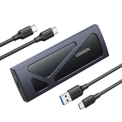 UGREEN Obudowa Ugreen CM578 15512 na dysk M.2 NVMe 10Gbps - czarna + kabel USB-C / USB-A + kabel USB-C / USB-C