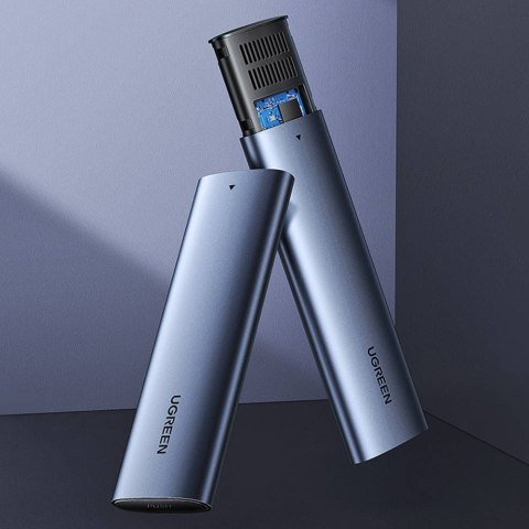 UGREEN Ugreen kieszeń na dysk obudowa dysku twardego M.2 B-Key SATA 3.0 5Gbps szary + kabel USB Typ C (CM400)