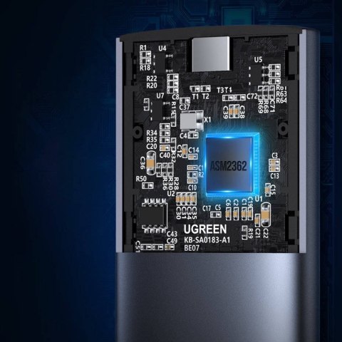 UGREEN Ugreen kieszeń na dysk obudowa dysku twardego M.2 B-Key SATA 3.0 5Gbps szary + kabel USB Typ C (CM400)