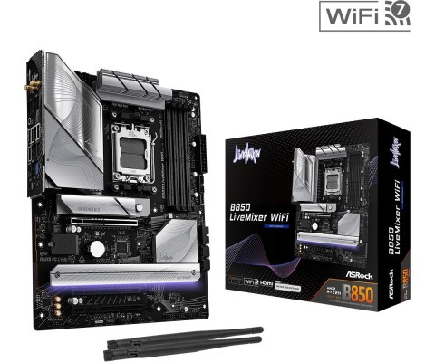 ASRock Płyta główna B850 LIVEMIXER WIFI AM5 4DDR5 USB3.2 ATX