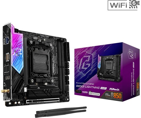 ASRock Płyta główna B850I LIGHTNING WIFI AM5 2DDR5 ITX