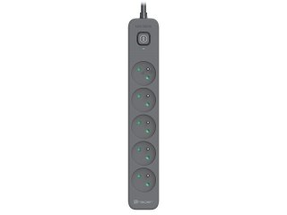 Tracer Listwa zasilająca przeciwprzepięciowa Tracer PowerLine+ 5m, 5 gniazd, wyłącznik