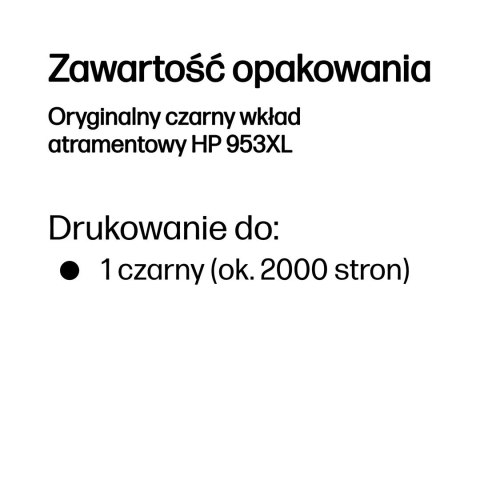 Hewlett-Packard Tusz HP czarny HP 953XL, HP953XL=L0S70AE, 2000 str.,42,5 ml.