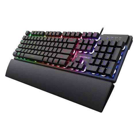 RAMPAGE RAMPAGE FORTUNA ZESTAW GAMINGOWY KLAWIATURA Z PODKŁADKĄ I MYSZ 12800 DPI BLK