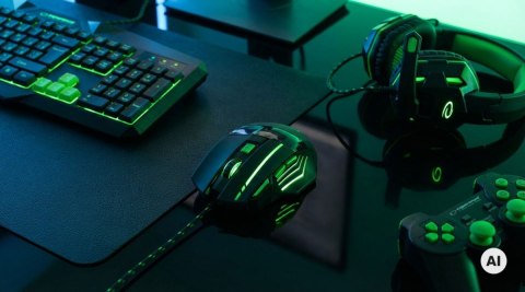 Esperanza Mysz przewodowa gaming LED 7D OPT. USB Esperanza WOLF EGM201G zielona