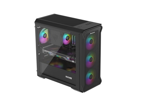 GENESIS Obudowa NATEC Genesis Irid 503 ARGB NPC-1559 (Micro ATX. Mini ITX; kolor czarny)