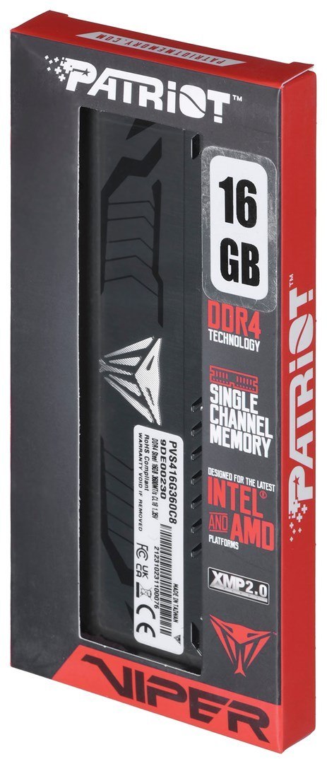 Patriot Memory PATRIOT Viper Steel DDR4 16GB 3600 MHz CL18 XMP2