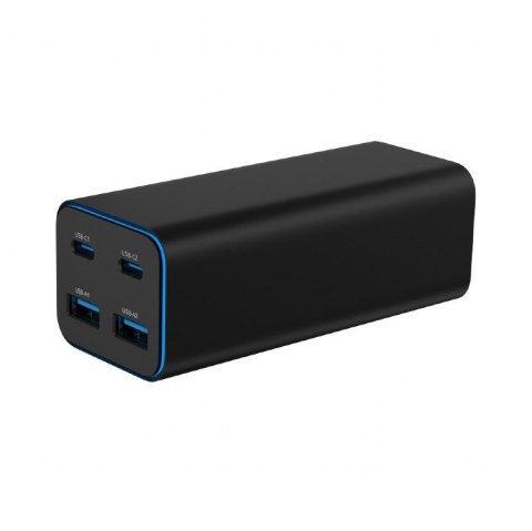 Gembird Ładowarka uniwersalna 100W GaN 2xUSB-A 2xUSB-C szybkie ładowanie czarna