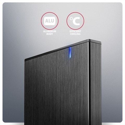 AXAGON EE25-XA6C Obudowa zewnętrzna na dysk 2,5" SATA SSD/HDD (do 9,5 mm), USB-C 5Gbps, UASP/TRIM, aluminiowa, kabel USB-C - USB-A 50 c