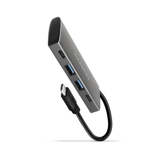 AXAGON HMC-4G2 Hub USB-C 4-portowy, 10Gbps, 2x USB-A, 2x USB-C, aluminiowy, kabel 13 cm