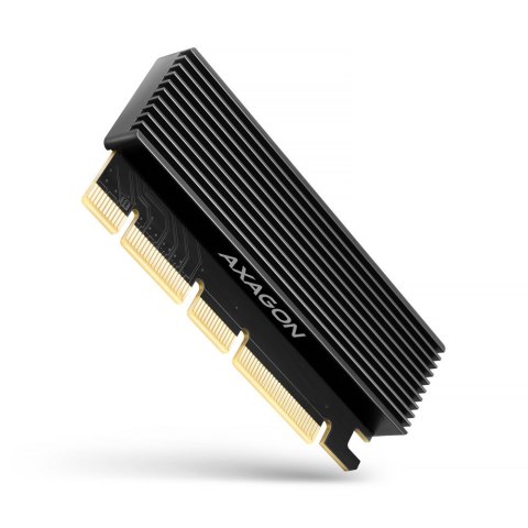 AXAGON PCEM2-XS Adapter PCIe x4 na dysk M.2 NVMe 2230-2280, radiator aluminiowy, LED, bootowalny