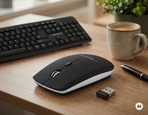 Esperanza Mysz bezprzewodowa 2.4GHZ 4D OPT. USB Esperanza SATURN EM120K czarna