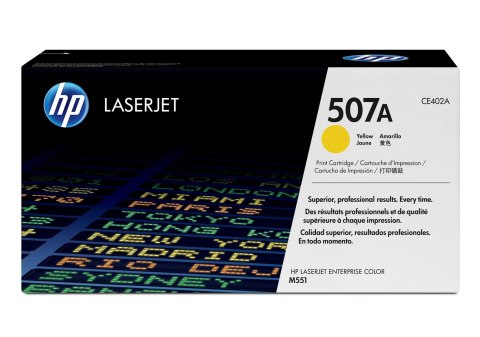 Hewlett-Packard Toner HP żółty HP 507A, HP507A=CE402A, 6000 str.
