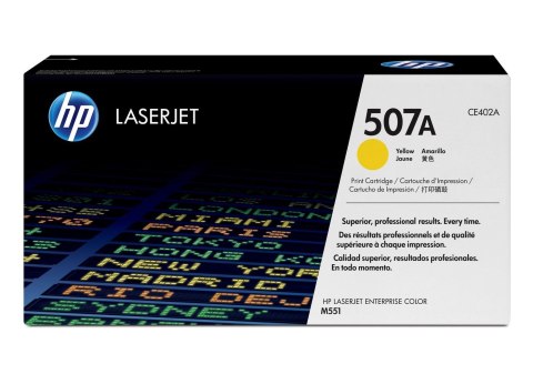Hewlett-Packard Toner HP żółty HP 507A, HP507A=CE402A, 6000 str.