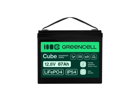 Green Cell Akumulator CUBE LiFePO4 87Ah 12V/12.8V 1113.6Wh