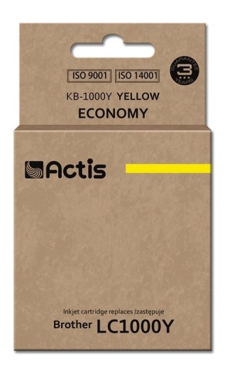 ACTIS Actis KB-1000Y Tusz (zamiennik Brother LC1000Y/LC970Y; Standard; 36 ml; żółty)