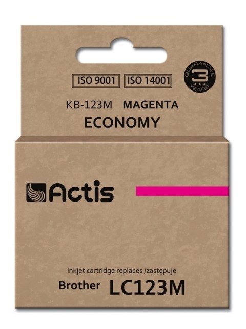 ACTIS Actis KB-123M Tusz (zamiennik Brother LC123M/LC121M; Standard; 10 ml; czerwony)