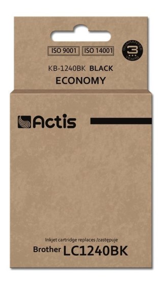 ACTIS Actis KB-1240Bk Tusz (zamiennik Brother LC1240BK/LC1220BK; Standard; 19 ml; 600 stron, czarny)