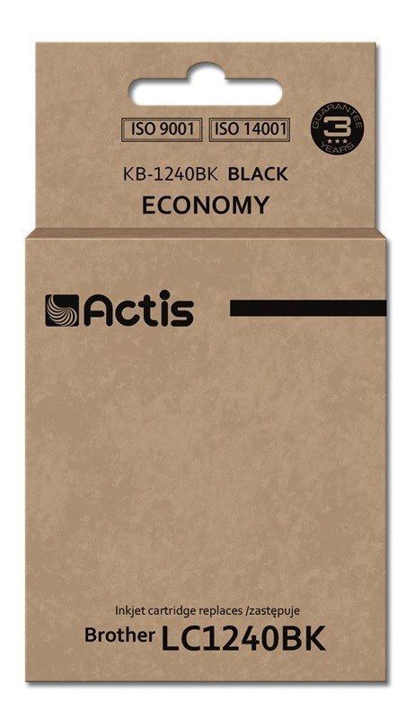 ACTIS Actis KB-1240Bk Tusz (zamiennik Brother LC1240BK/LC1220BK; Standard; 19 ml; 600 stron, czarny)