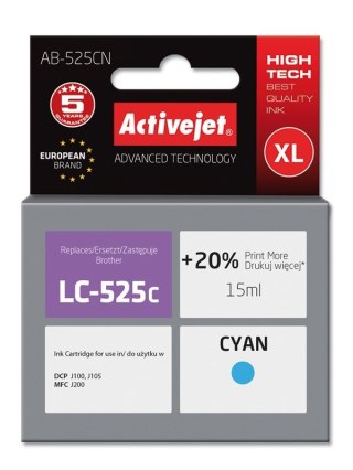 Activejet Activejet AB-525CN Tusz (zamiennik Brother LC525C; Supreme; 15 ml; niebieski)