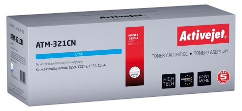 Activejet Activejet ATM-321CN Toner (zamiennik Konica Minolta TN321C; Supreme; 25000 stron; niebieski)