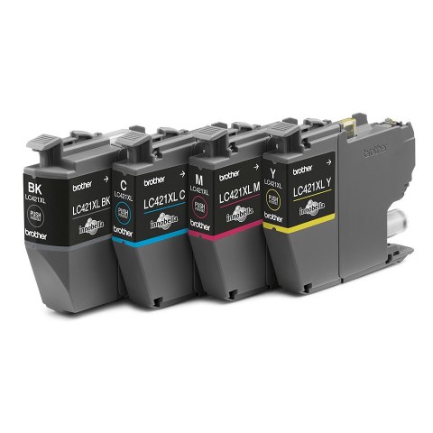 Brother Tusz Brother LC-421XLVAL PagePack 4szt. XL (Czarny, Cyjan, Purpurowy, Żółty)