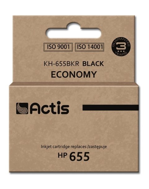ACTIS Actis KH-655BKR Tusz (zamiennik HP 655 CZ109AE; Standard; 20 ml; czarny)