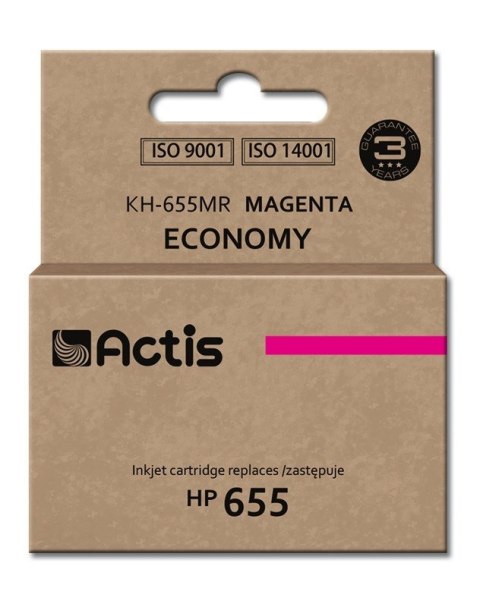 ACTIS Actis KH-655MR Tusz (zamiennik HP 655 CZ111AE; Standard; 12 ml; czerwony)