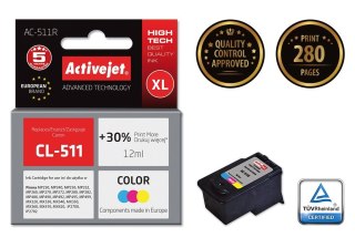 Activejet Activejet AC-511R Tusz (zamiennik Canon CL-511; Premium; 12 ml; kolor)