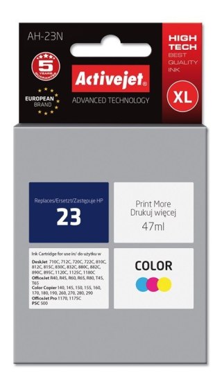 Activejet Activejet AH-23N Tusz (zamiennik HP 23 C1823D; Supreme; 47 ml; kolor)