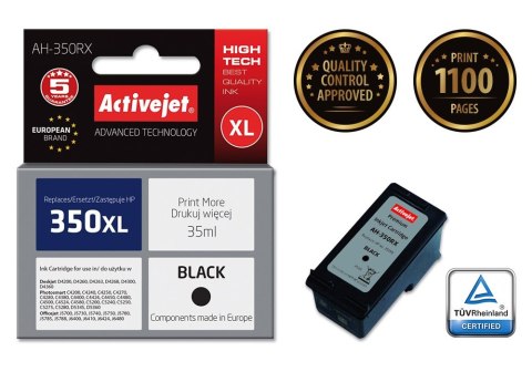 Activejet Activejet AH-350RX Tusz (zamiennik HP 350XL CB336EE; Premium; 35 ml; czarny)
