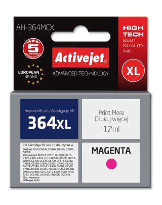Activejet Activejet AH-364MCX Tusz (zamiennik HP 364XL CB324EE; Premium; 12 ml; czerwony)