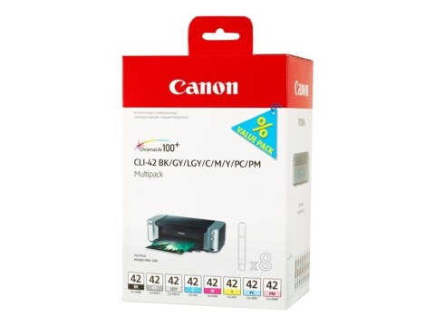 Canon Canon 6384B010 nabój z tuszem 8 szt. Oryginalny Standardowa wydajność Czarny, Cyjan, Szary, Jasny Szary, Purpurowy, Cyan fotogra