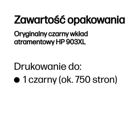 Hewlett-Packard HP Oryginalny czarny wkład atramentowy 903XL