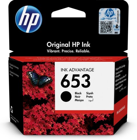 Hewlett-Packard Tusz HP czarny HP 653, HP653=3YM75AE, 360 str.