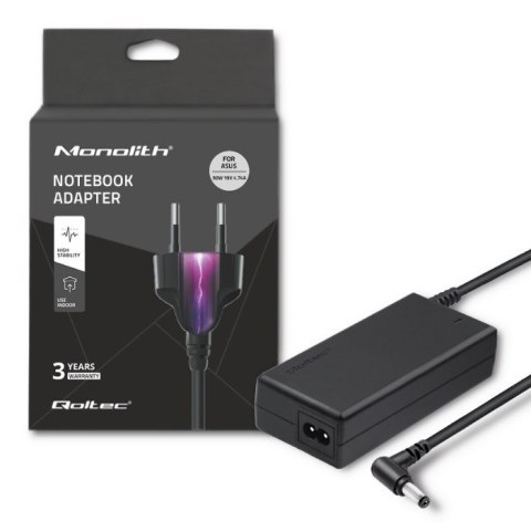 Qoltec Zasilacz Qoltec 50070.90W do notebooka (19 V; 4,74 A; 90W; 5.5 mm x 2.5 mm)