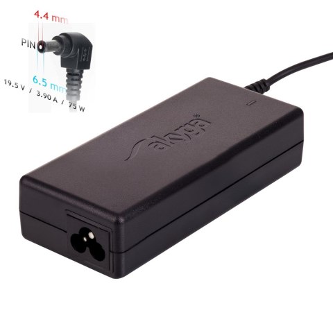 Akyga Zasilacz sieciowy Akyga AK-ND-19 do notebooka Sony (19,5 V; 3,9 A; 75W; 6.5 mm x 4.4 mm)