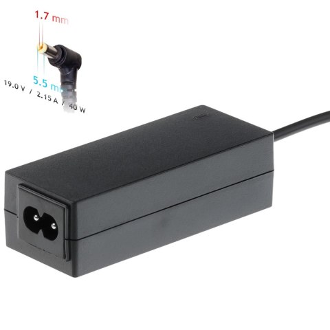 Akyga Zasilacz sieciowy Akyga AK-ND-47 do notebooka Acer, DELL, Packard Bell (19 V; 2,15 A; 40W; 5.5 mm x 1.7 mm)
